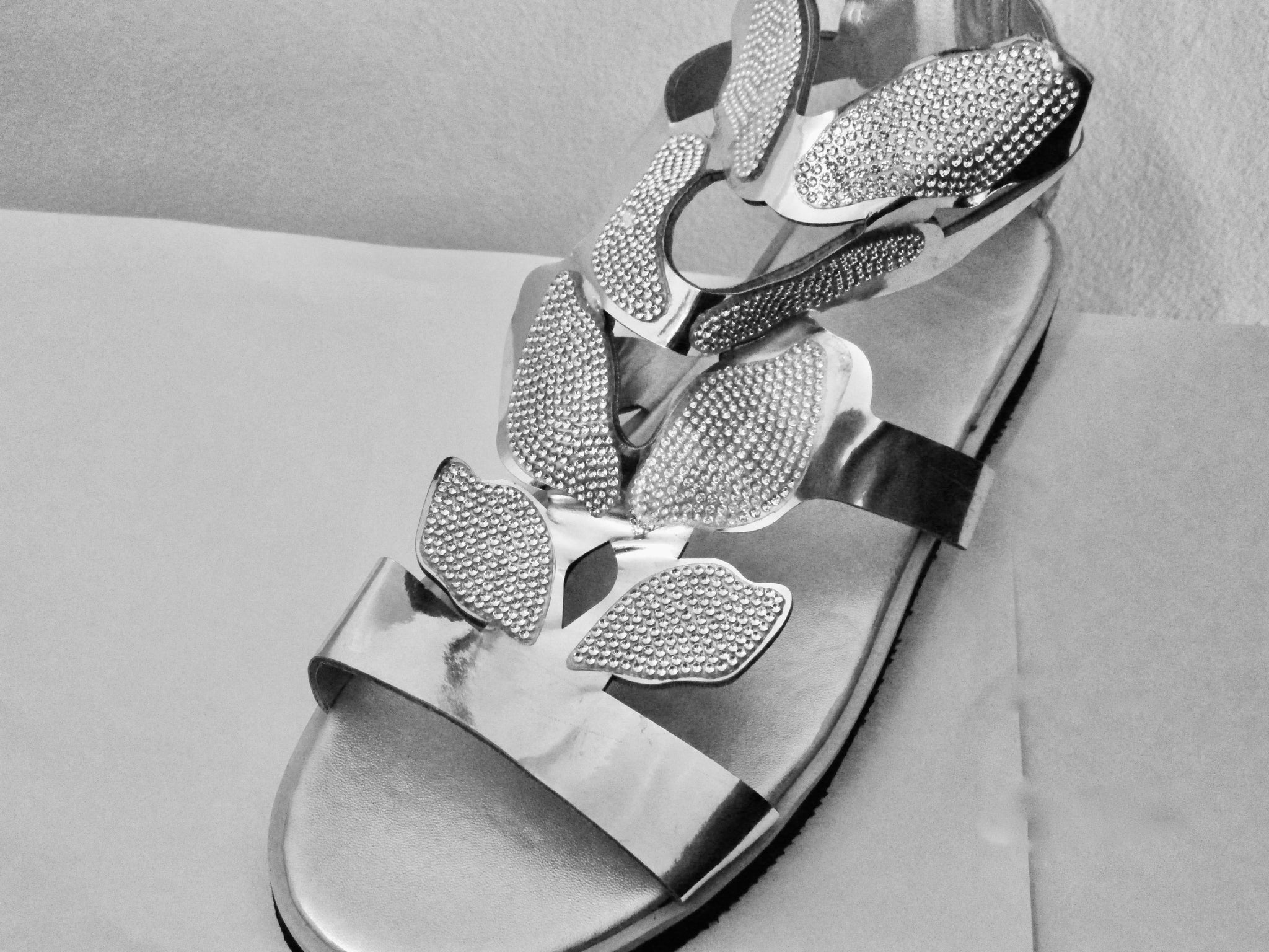 women's diamond-studded bling crystal high heels simple style all-match  stilettos silver crystal rhinestone sandals plus size 40 - AliExpress